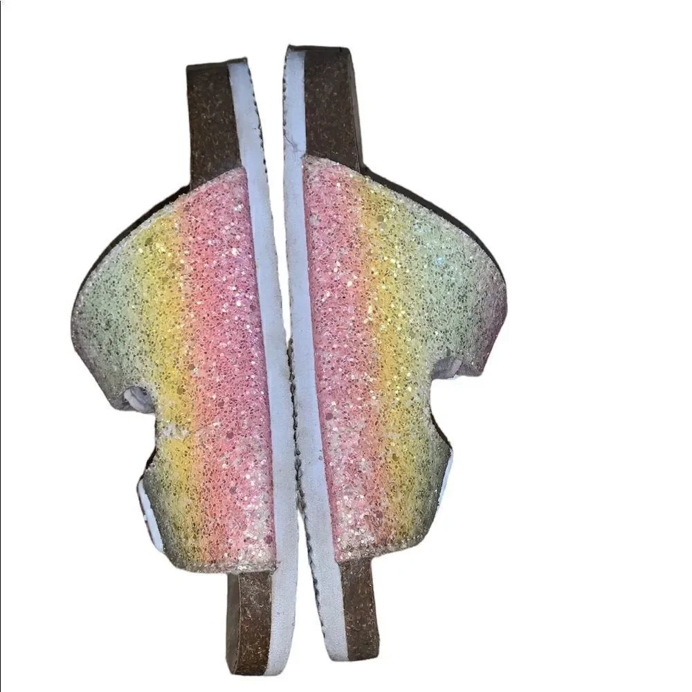 Children’s Place Pastel Glitter Slide Sandals